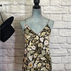 H&M floral satin tie back cami